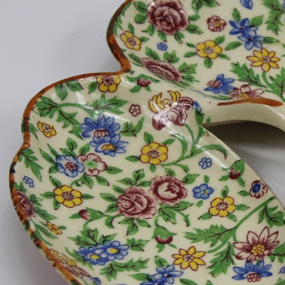 Vintage Dining Vintage Floral Japanese Ceramic Relish Dish Poshmark